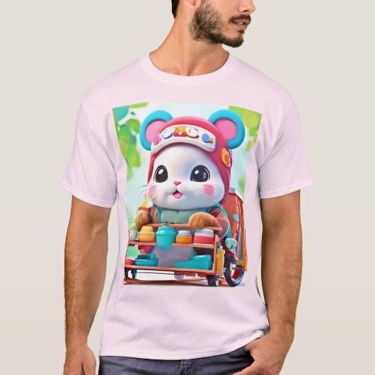 ハムスター配信ヒーロー Tシャツ (正面)