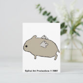 ハムスター飛んでいるポストカード ポストカード (スタンド正面)