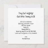 ハムスター食べ物ズ・ケーキの誕生日の招待状 招待状 (裏面)