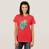 ハムスター アイススケート スケート靴 Tシャツ (正面フル)