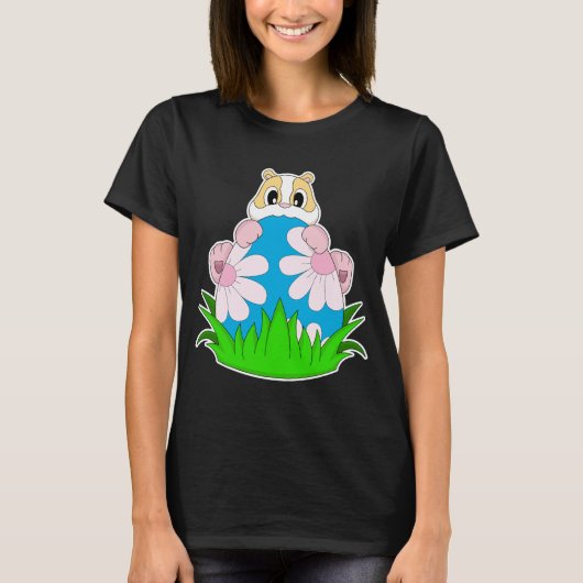 ハムスター イースター イースターエッグ Tシャツ (正面)