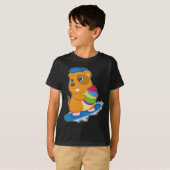 ハムスター イースター スノーボード Tシャツ (正面フル)