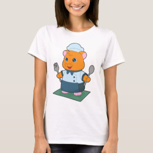ハムスター カトラリー 調理 キッチン Tシャツ