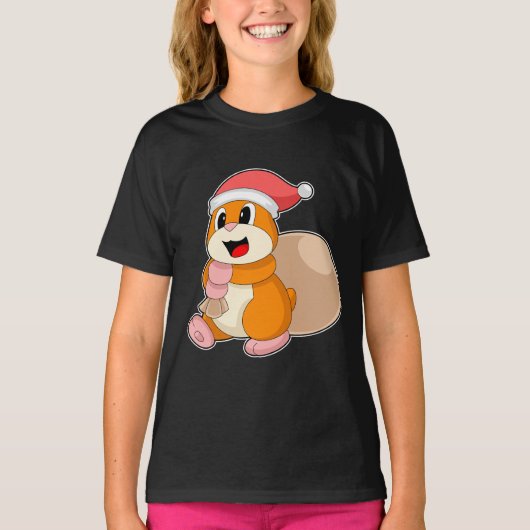 ハムスター クリスマスサック Tシャツ (正面)