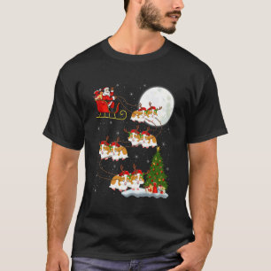 ハムスター サンタ ソリ 飛行 おかしい 魔法の クリスマス Tシャツ
