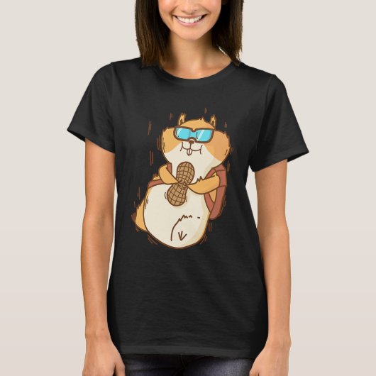 ハムスター スカイダイビング 齧歯類 Tシャツ (正面)