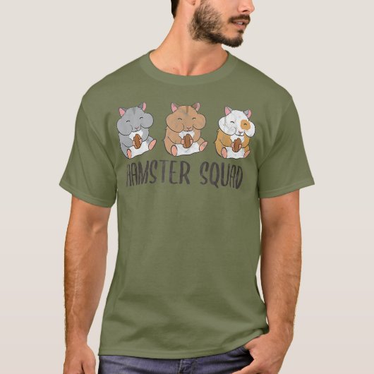 ハムスター スクワッド 面白いハムスター チーム ネズミ Tシャツ (正面)
