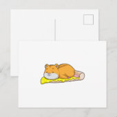 ハムスター＆チーズピザ ポストカード (正面/裏面)