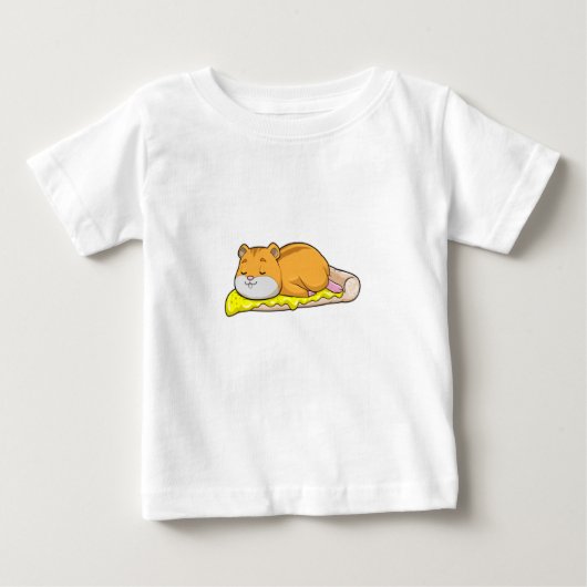 ハムスター&チーズ入りピザ ベビーTシャツ (正面)