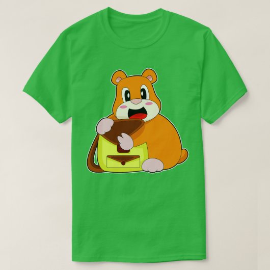 ハムスター ハンドバッグ Tシャツ (デザイン正面)