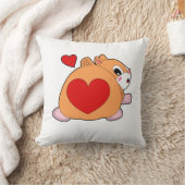 ハムスター(ハート) クッション (ブランケット)