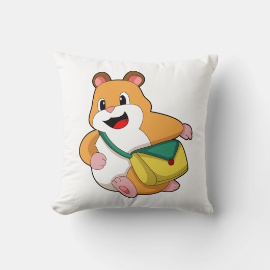 ハムスター+バッグ.PNG クッション (正面)