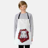ハムスター(バラ) エプロン (着用した状態)