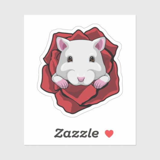 ハムスター(バラ) シール (シート)