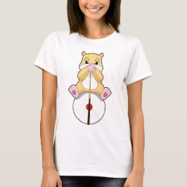 ハムスター ビリヤード キュー スポーツ Tシャツ