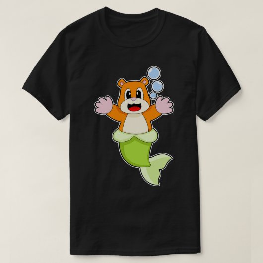 ハムスター・マーメイド Tシャツ (デザイン正面)