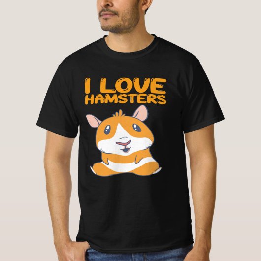 ハムスター – I Love Hamsters Tシャツ (正面)