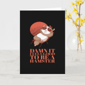 ハムスタ感じーになれたい カード (黄色い花)