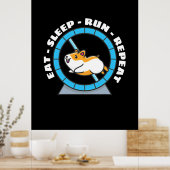 ハムスタ食べースリープ走リポート ポスター (キッチン)