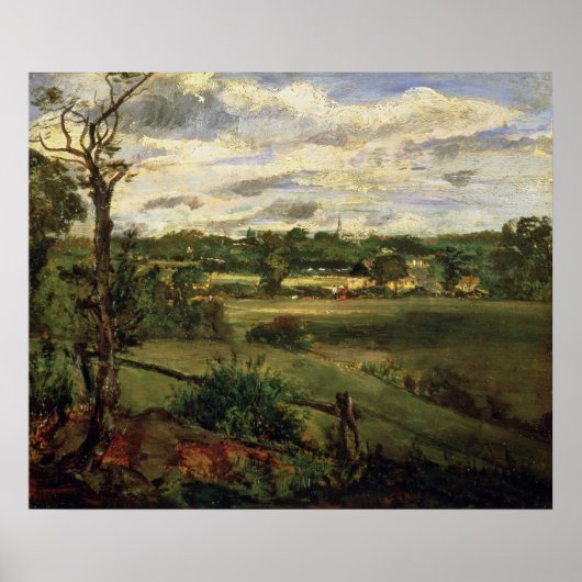 ハムステッドヒースからのハイゲートのビュー， c.1834 ポスター (正面)