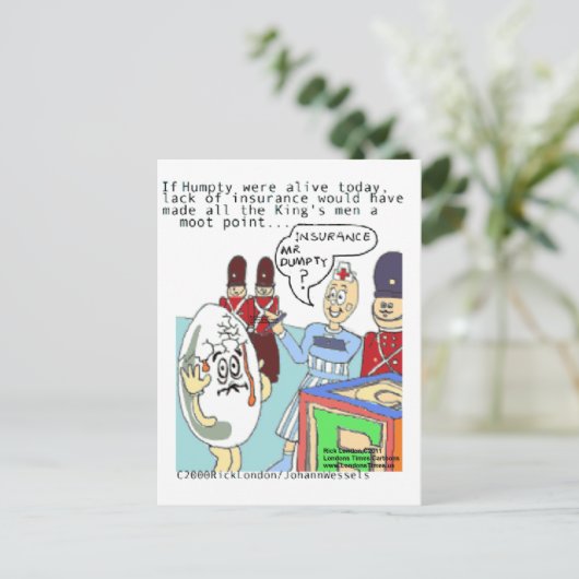 ハムティ & 医療保険 おもしろTシャツ カード ギフト (スタンド正面)