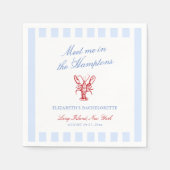 ハムトンズで私を満たすバチェロレッテ スタンダードカクテルナプキン (正面)