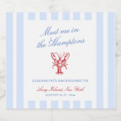 ハムトンズで私を満たすバチェロレッテ スパークリングワインラベル (シングルラベル)