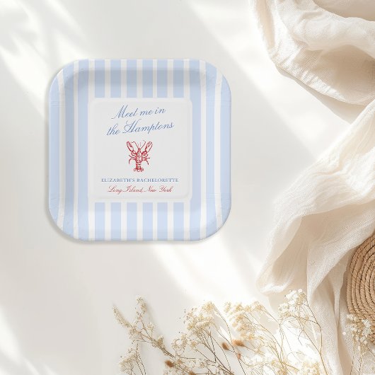 ハムトンズで私を満たすバチェロレッテ ペーパープレート