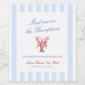 ハムトンズで私を満たすバチェロレッテ ワインラベル (シングルラベル)