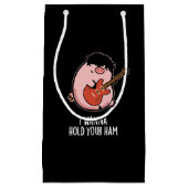 ハムピグプリンおもしろいダークBGを保持したい スモールペーパーバッグ (正面)