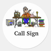 ハムフェスト売り手のステッカーまたは名前タグカスタマイズそれ! ラウンドシール (正面)