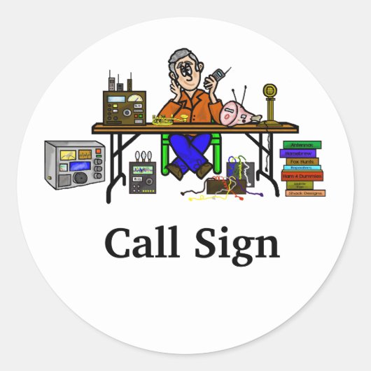 ハムフェスト売り手のステッカーまたは名前タグカスタマイズそれ! ラウンドシール (正面)