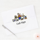 ハムフェスト売り手のステッカーまたは名前タグカスタマイズそれ! ラウンドシール (封筒)