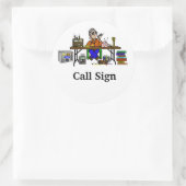 ハムフェスト売り手のステッカーまたは名前タグカスタマイズそれ! ラウンドシール (バッグ)