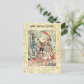 ハムプティ・ダンプティの誕生日 クラシックな童謡 ポストカード (スタンド正面)