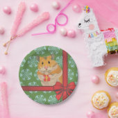 ハムミクリスマスハムスタークリスマス ペーパープレート (パーティー)