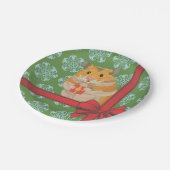 ハムミクリスマスハムスタークリスマス ペーパープレート (アングル)
