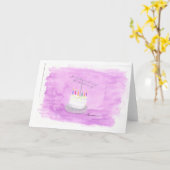 ハムラジオお誕生日ケーキ カード (黄色い花)