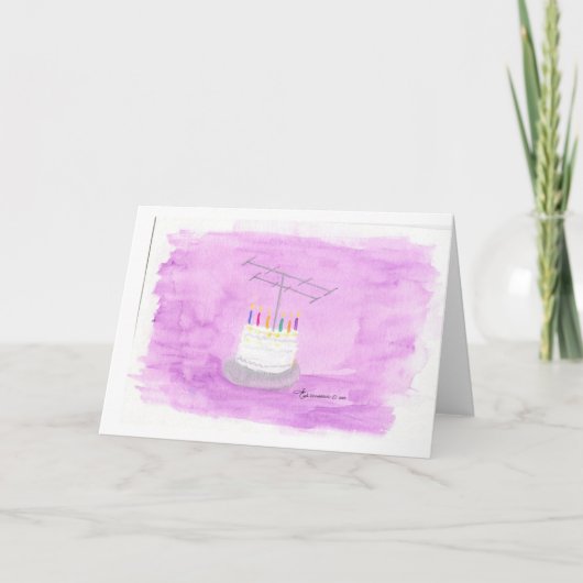 ハムラジオお誕生日ケーキ カード (正面)