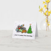 ハムラジオオペレーターのクリスマスカード(寝床で) カード (黄色い花)