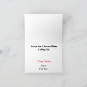 ハムラジオオペレーターのクリスマスカード(寝床で) カード (内部)