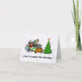 ハムラジオオペレーターのクリスマスカード(寝床で) カード (正面)