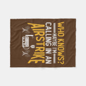 ハムラジオギアデザインハムオペレータアマチュアラジオ フリースブランケット (正面(横))