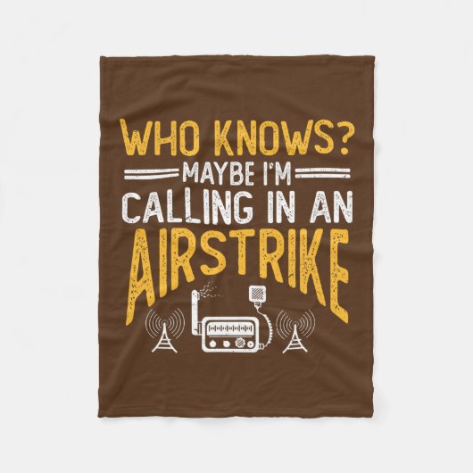 ハムラジオギアデザインハムオペレータアマチュアラジオ フリースブランケット (正面)