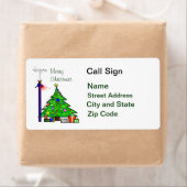 ハムラジオクリスマスツリー住所 シール (インサイチュ)