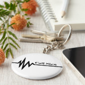 ハムラジオコールサインキーチェーン キーホルダー (側面)