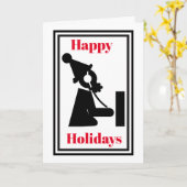 ハムラジオサンタアイコンクリスマスカード カード (黄色い花)