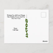 ハムラジオサンタアンド小人ズクリスマスポストカード ポストカード (裏面)