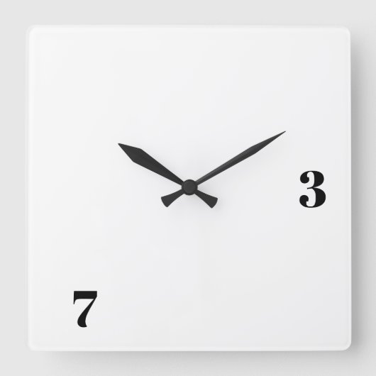 ハムラジオスクエア73時計 スクエア壁時計 (正面)