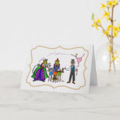 ハムラジオナツクラッカークリスマスカード カード (黄色い花)